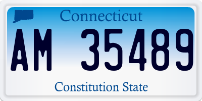 CT license plate AM35489