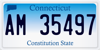 CT license plate AM35497