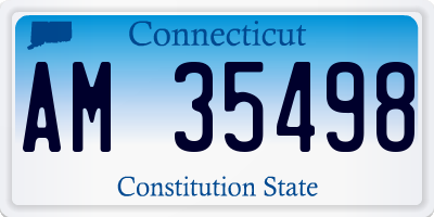 CT license plate AM35498