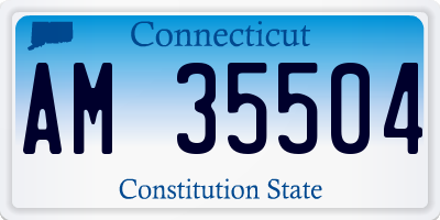CT license plate AM35504