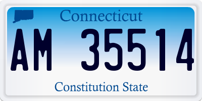 CT license plate AM35514