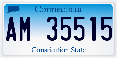 CT license plate AM35515