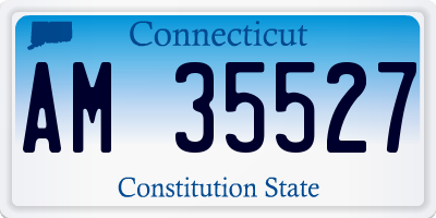 CT license plate AM35527