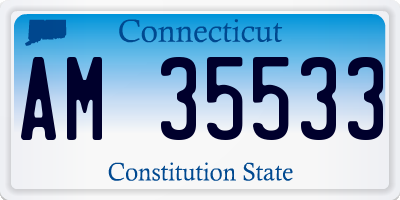 CT license plate AM35533