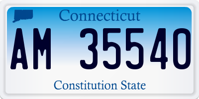 CT license plate AM35540