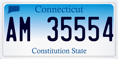 CT license plate AM35554