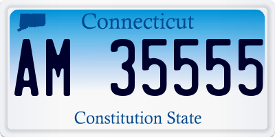 CT license plate AM35555
