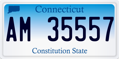 CT license plate AM35557