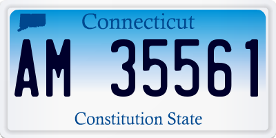 CT license plate AM35561