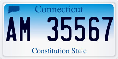 CT license plate AM35567