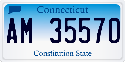 CT license plate AM35570