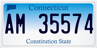 CT license plate AM35574