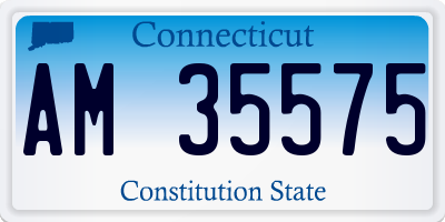 CT license plate AM35575
