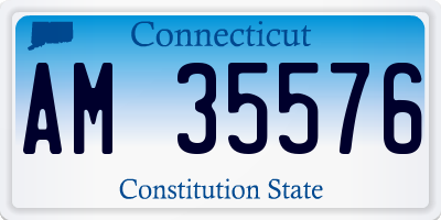 CT license plate AM35576