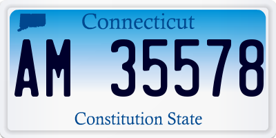 CT license plate AM35578