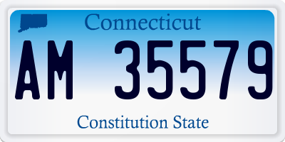 CT license plate AM35579