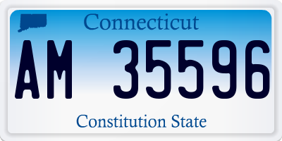 CT license plate AM35596