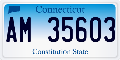 CT license plate AM35603