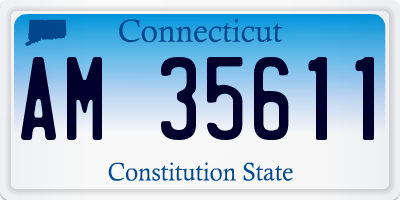 CT license plate AM35611