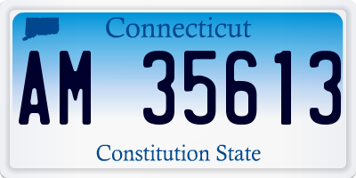 CT license plate AM35613
