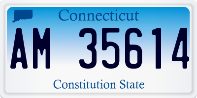 CT license plate AM35614