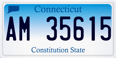 CT license plate AM35615