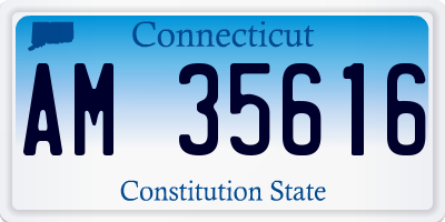 CT license plate AM35616