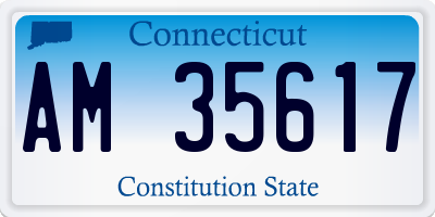 CT license plate AM35617