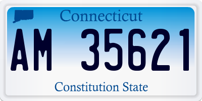 CT license plate AM35621