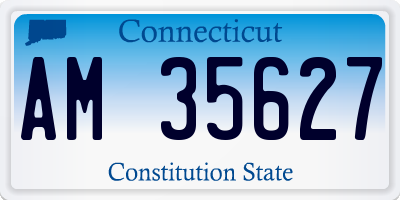 CT license plate AM35627