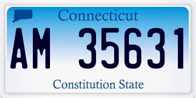 CT license plate AM35631