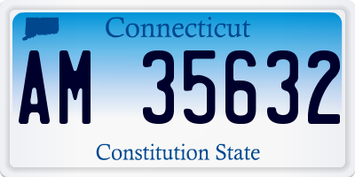 CT license plate AM35632