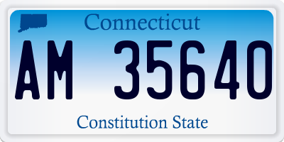 CT license plate AM35640