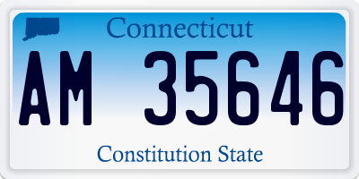 CT license plate AM35646