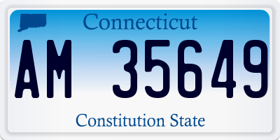 CT license plate AM35649