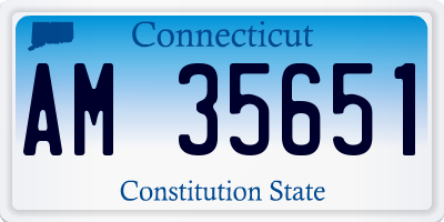 CT license plate AM35651