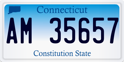 CT license plate AM35657