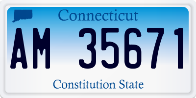 CT license plate AM35671