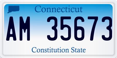 CT license plate AM35673