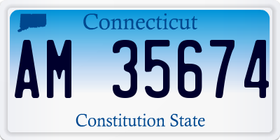 CT license plate AM35674