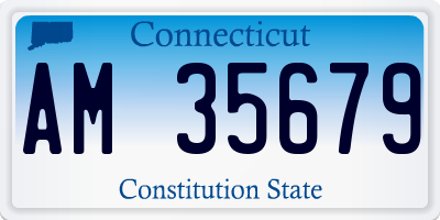 CT license plate AM35679