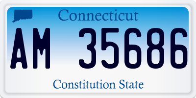 CT license plate AM35686
