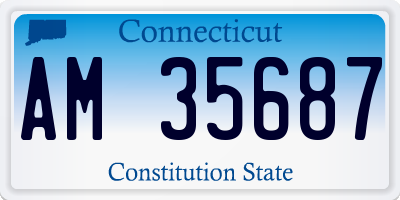CT license plate AM35687