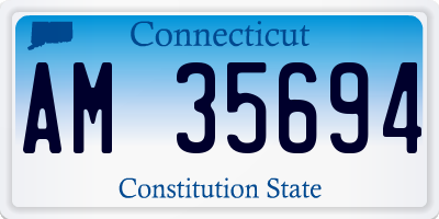 CT license plate AM35694