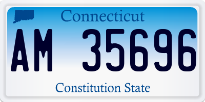 CT license plate AM35696