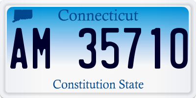 CT license plate AM35710