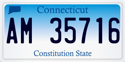 CT license plate AM35716