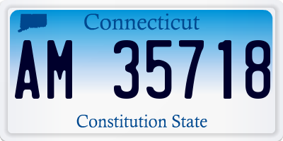 CT license plate AM35718