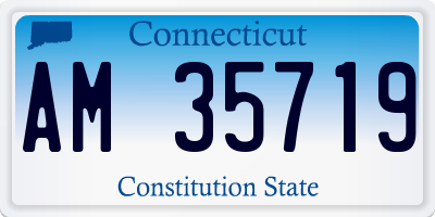 CT license plate AM35719
