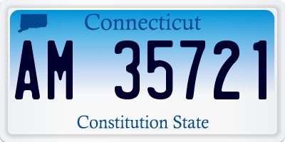 CT license plate AM35721